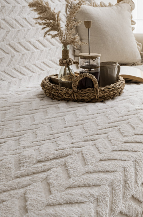 4'lü Paket Kaydırmaz Süngerli Koltuk Örtüsü| Ekru Renk