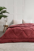 Çift Kişilik Bordo Çift Taraflı Wellsoft Yorgan| 195x215cm