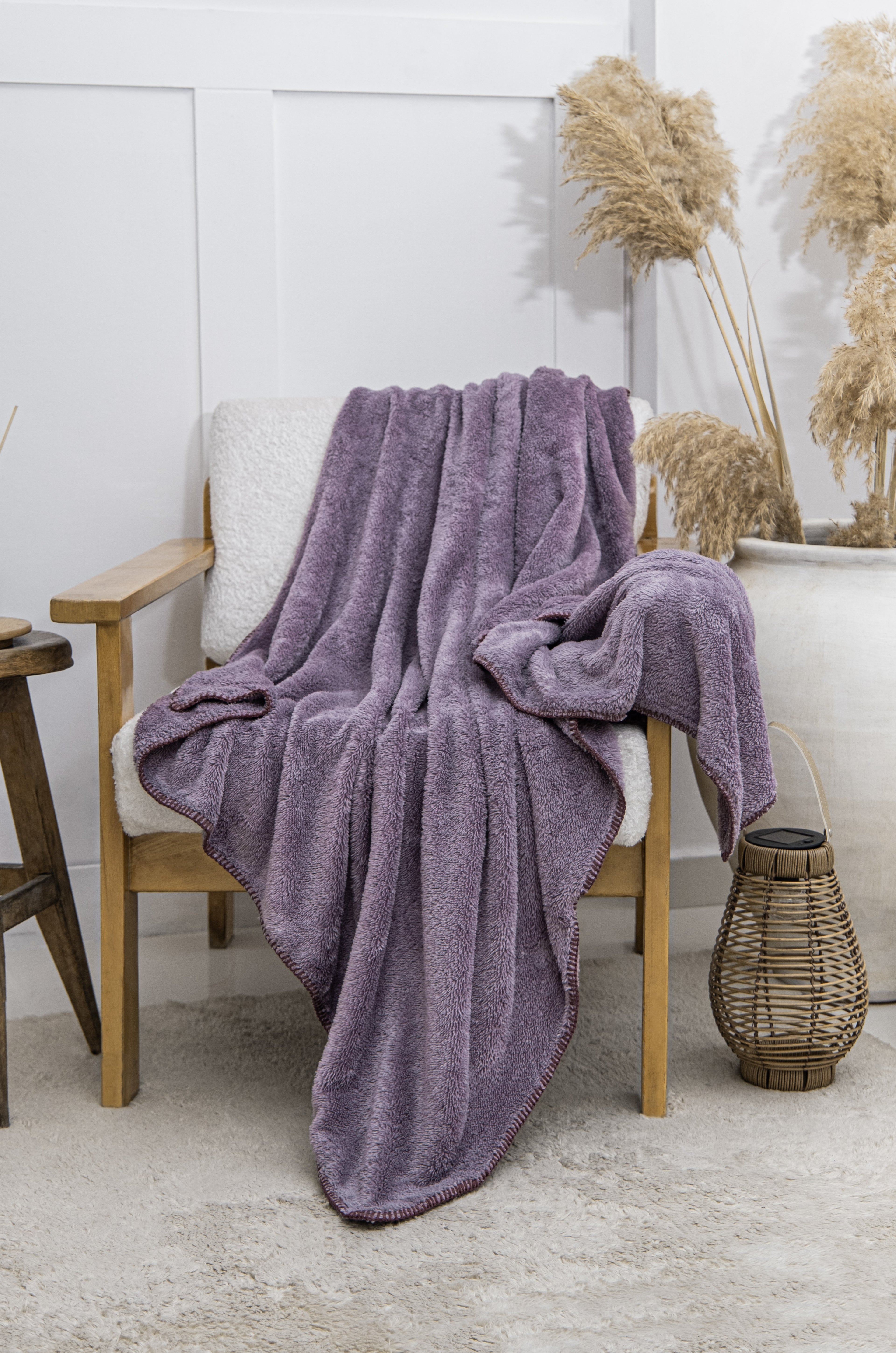 Çoban Dikişli Wellsoft Tv Battaniyesi 110x170 cm | Koltuk Şalı