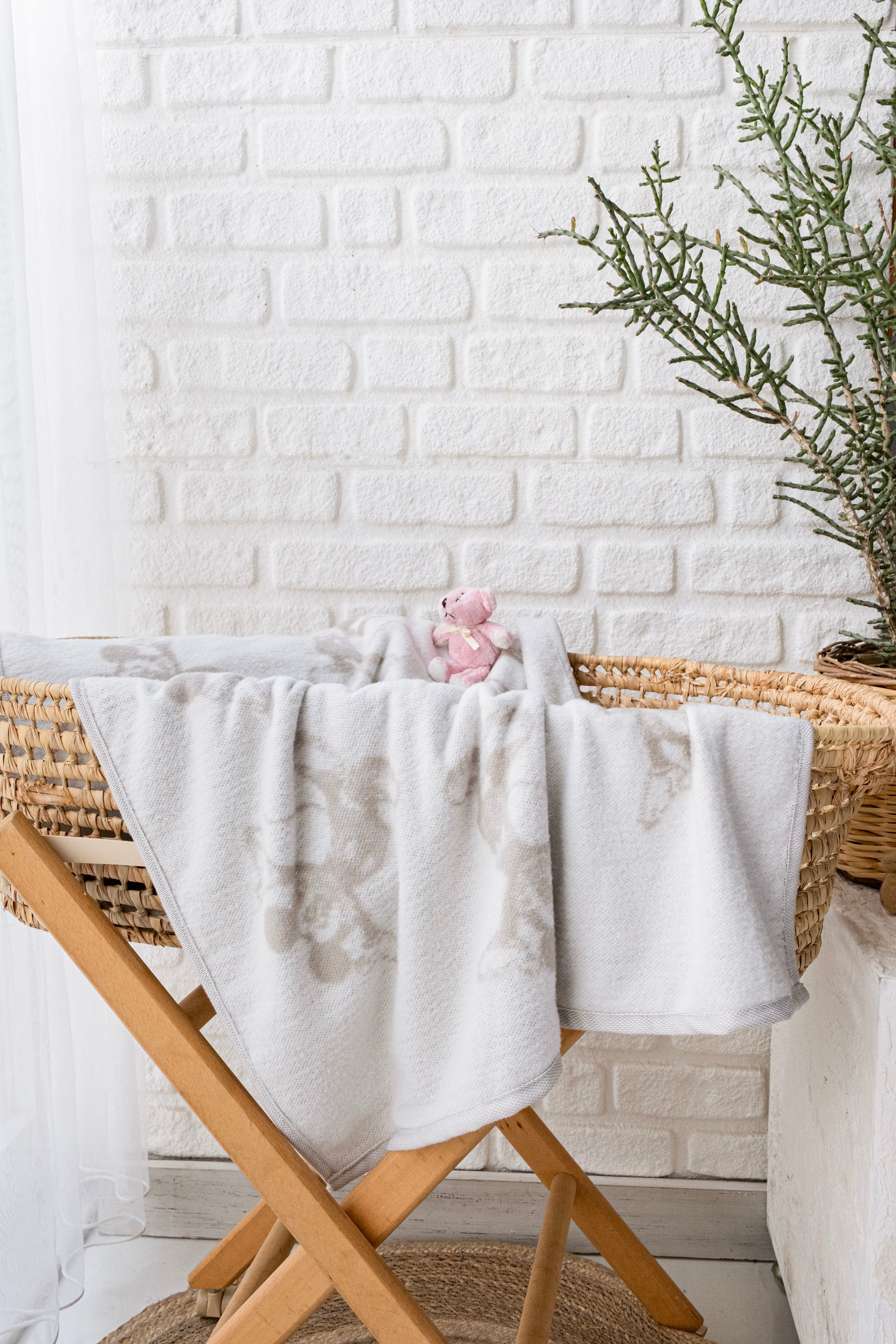 Bej Bebek Battaniyesi Yumuşak Wellsoft| Puset Battaniyesi 70x100 cm