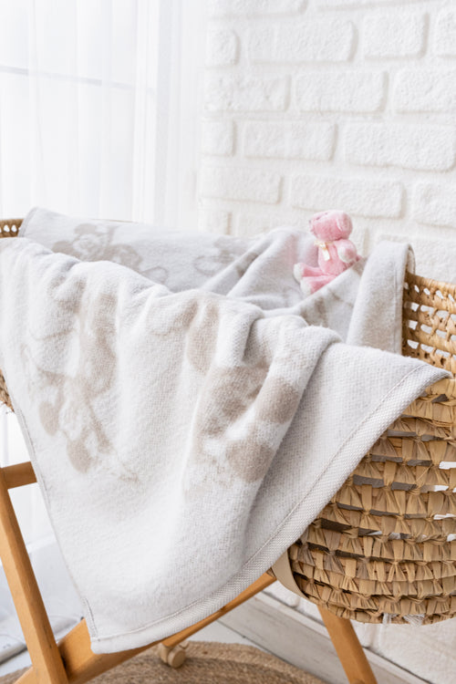 Bej Bebek Battaniyesi Yumuşak Wellsoft| Puset Battaniyesi 70x100 cm