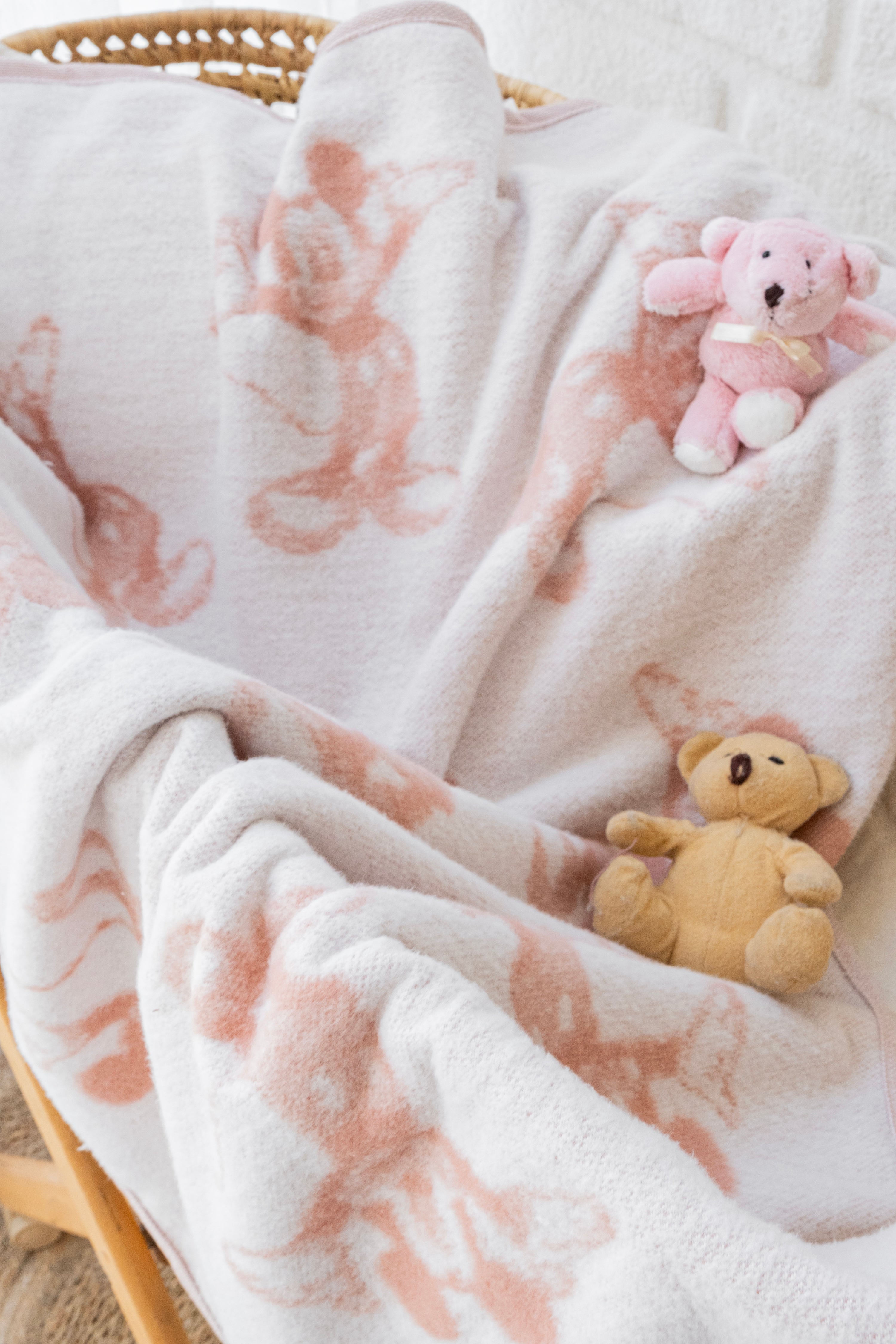 Pembe Bebek Battaniyesi Yumuşak Wellsoft| Puset Battaniyesi 70x100 cm